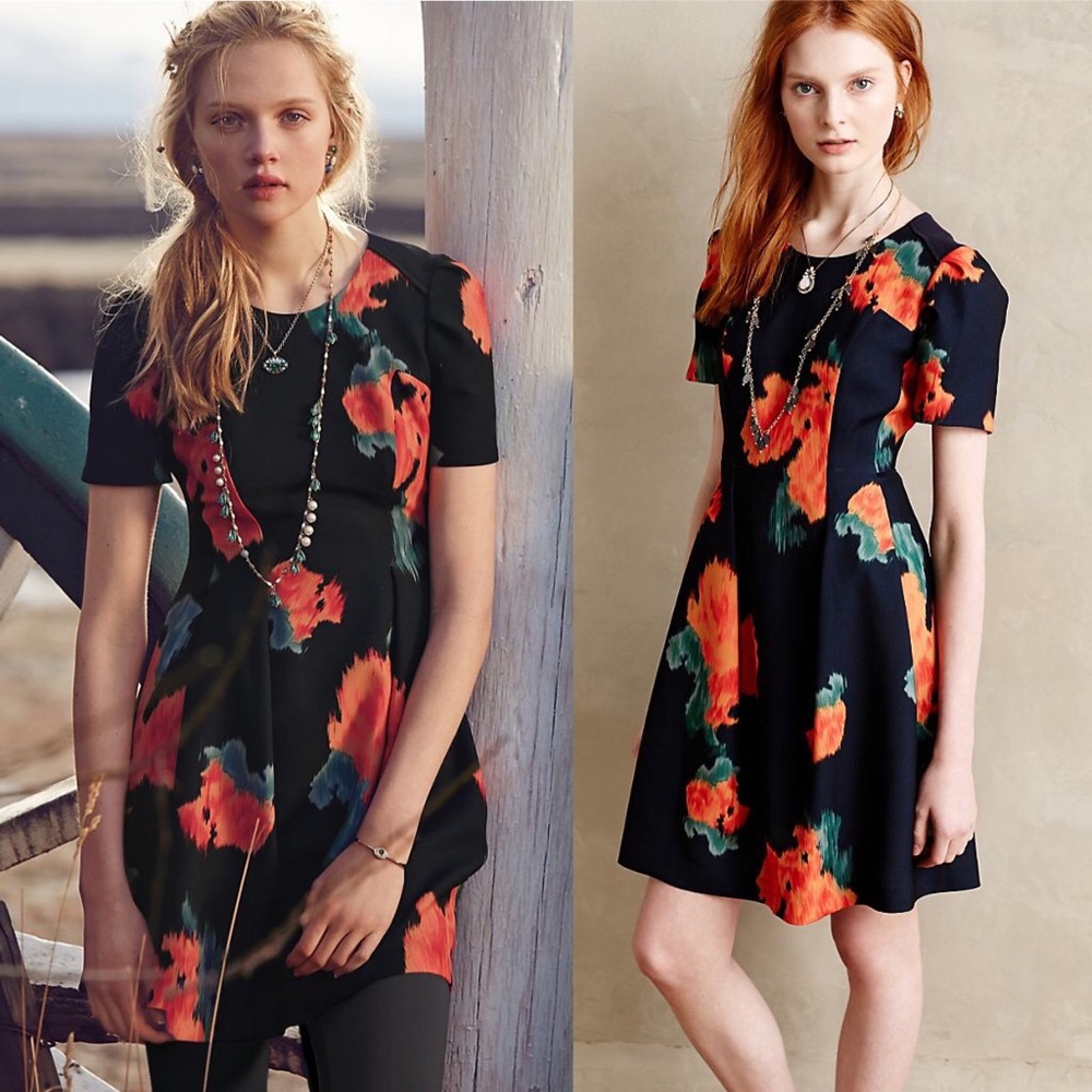 Anthro Poppy Palette Dress by McGinn 2 $198 MINT